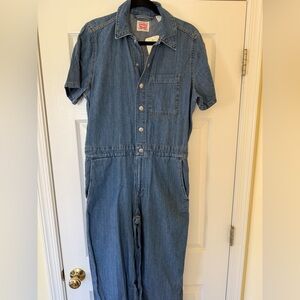 Levi’s Denim Short Sleeve Jumpsuit - Classic Blue NWT